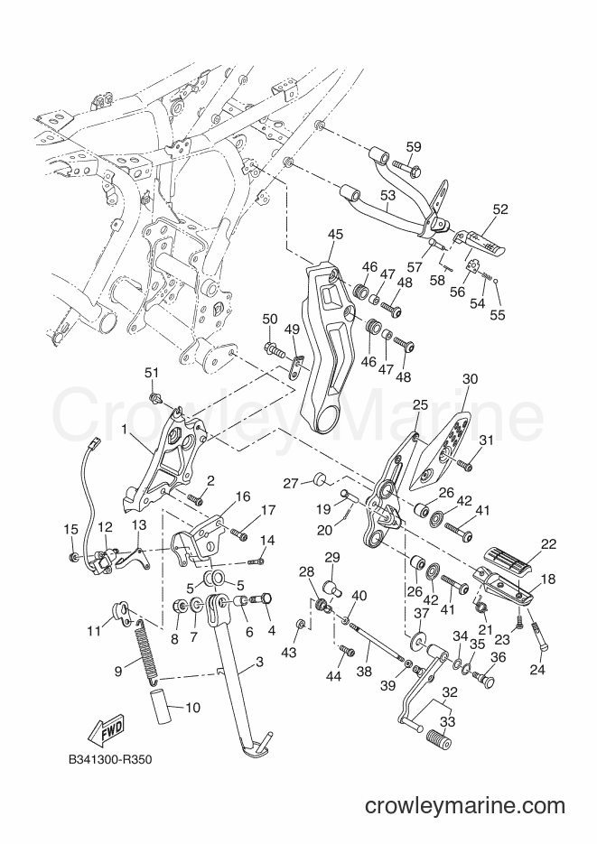 2016 Sport Bike XSR700 - XSR700 (B341) [070] - STAND & FOOTREST