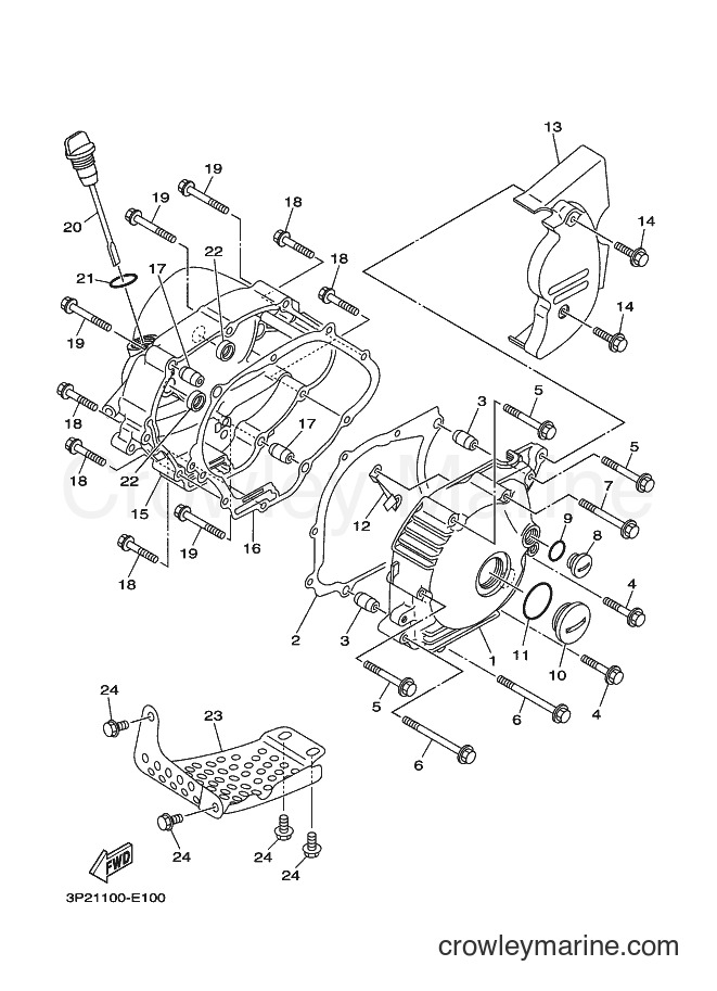 2007 Dirt Bike TT-R90E - TT-R90E (3P27) [010] - CRANKCASE COVER 1