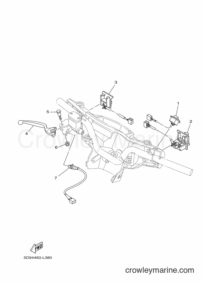 Yamaha Motors T115LSE (5D94) [010] - HANDLE SWITCH & LEVER