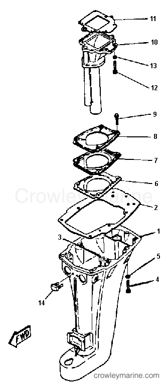 Yamaha Motors 15ELH - UPPER CASING
