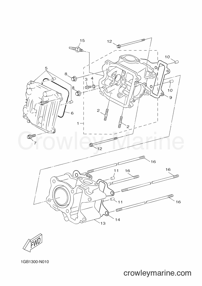 2016 Scooter NS50F - NS50F (1GB3) [030] - CYLINDER HEAD