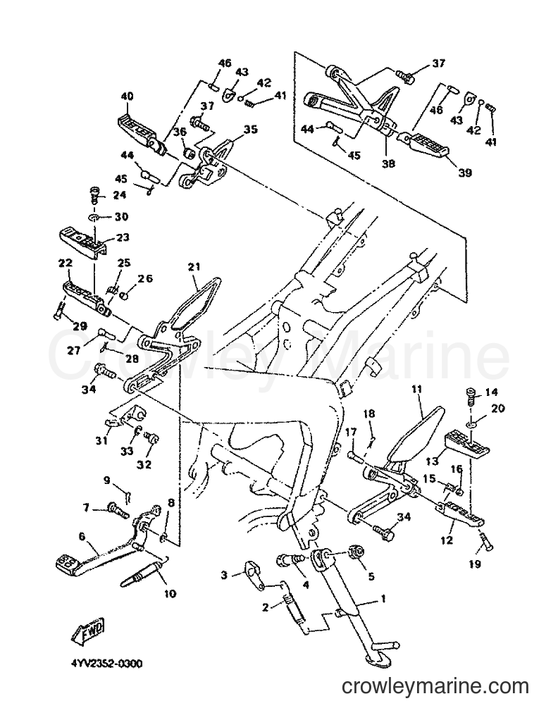 2001 Scooter TZR50 - TZR50 (5DU5) [010] - STAND & FOOTREST