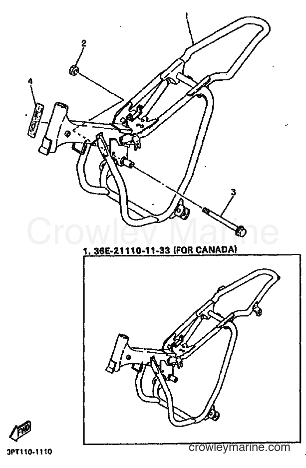 1991 Dirt Bike PW50 - PW50 (3PT5) [030] - FRAME