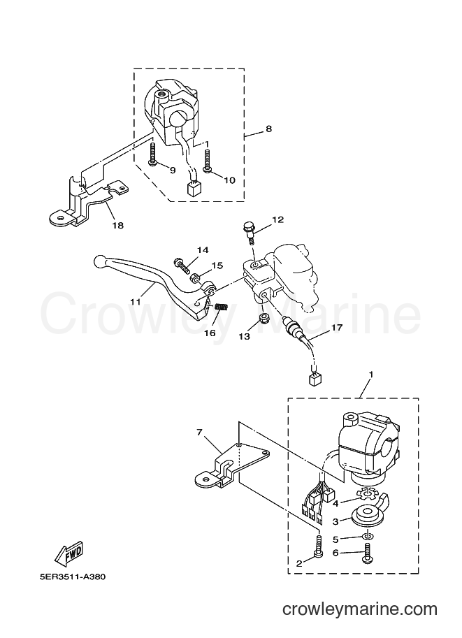 2002 Scooter T105SE - T105SE (5ER3) [010] - HANDLE SWITCH & LEVER