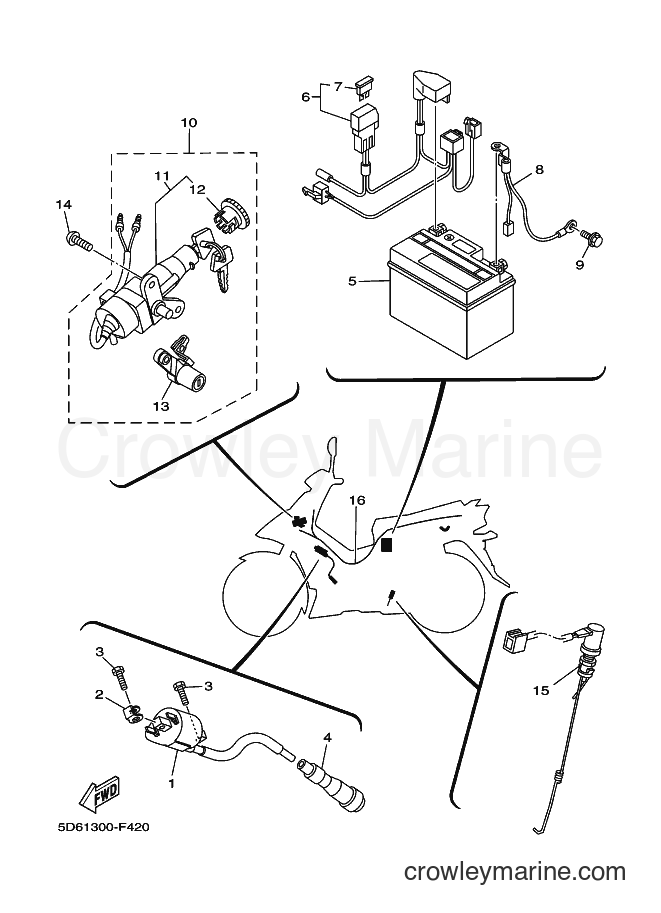 Yamaha Motors T135FI (5D61) [010] - ELECTRICAL 1