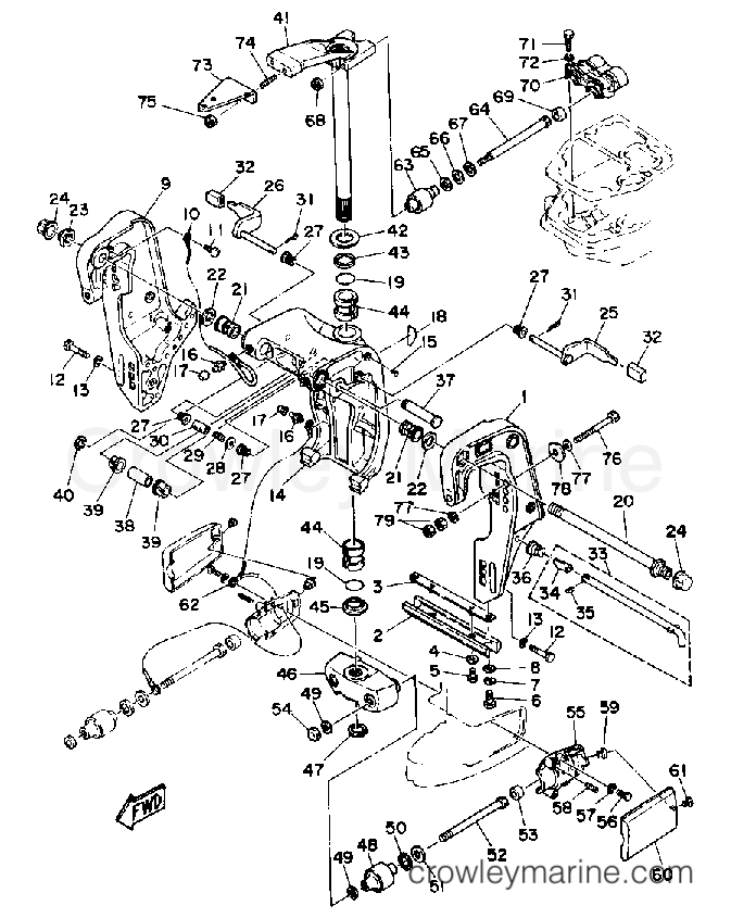 Yamaha Motors CV85ELD - BRACKET 1 (CV85E)