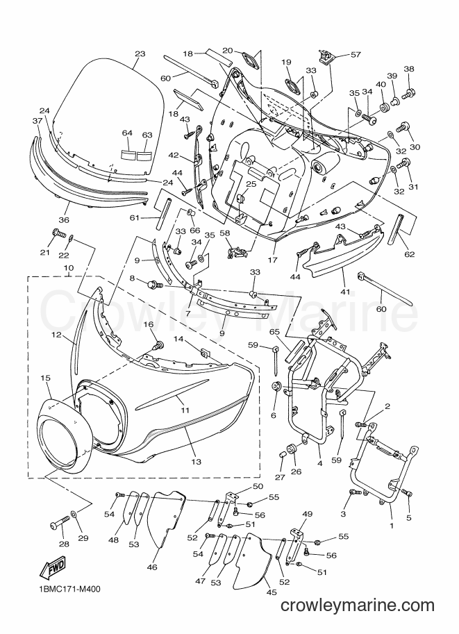 2013 Cruiser XVZ13TFS - XVZ13TFS (1BMC) [010] - COWLING 1