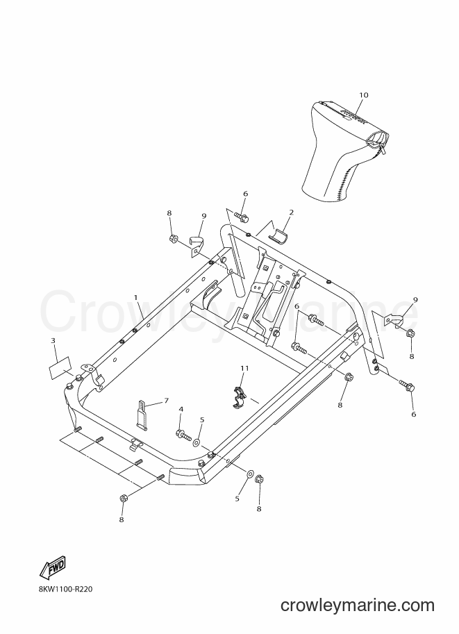 Yamaha Motors VK10F (8KW2) [020] - STEERING GATE