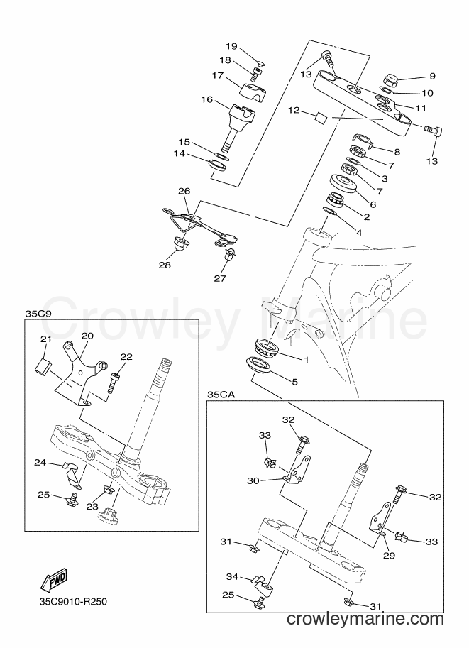Yamaha Motors XVS400C (35C9) [010] - STEERING