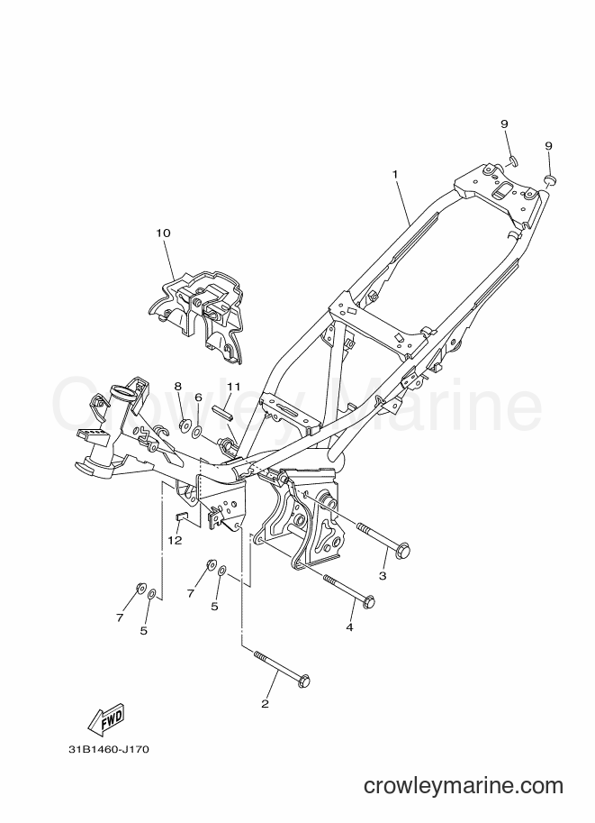 Yamaha Motors T115SE (31C7) [010] - FRAME