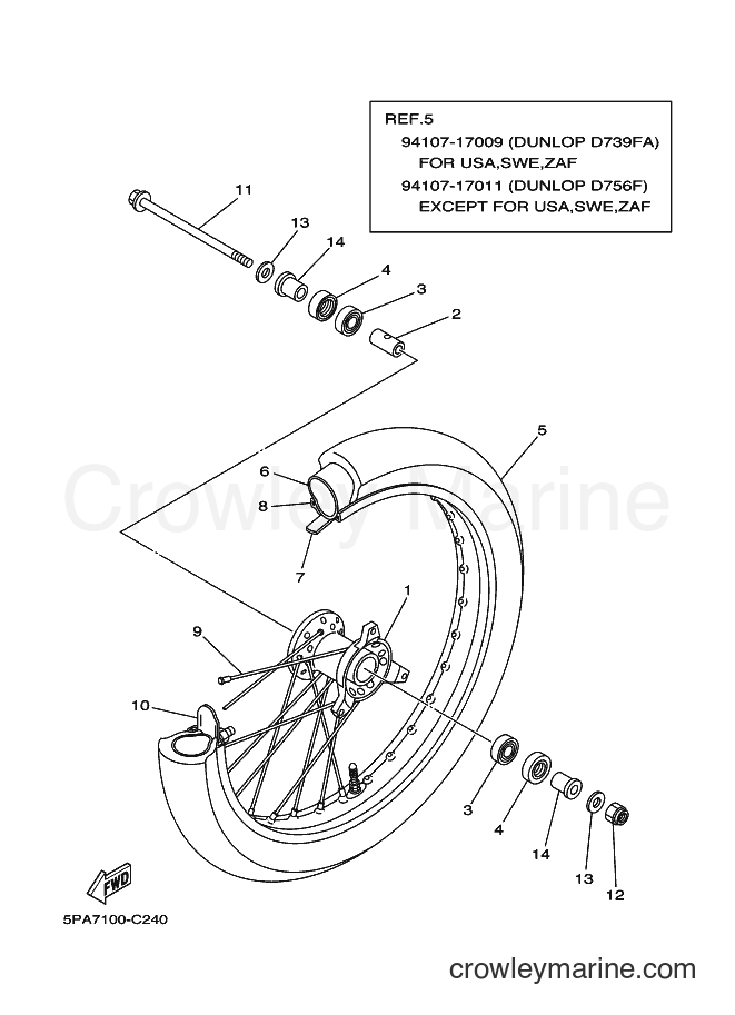 2004 Dirt Bike YZ85 - YZ85 (5PA7) [070] - FRONT WHEEL