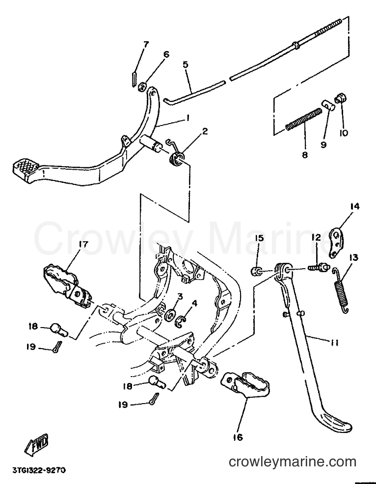 1992 Scooter DT50M - DT50M (3TG2) [999] - STAND & FOOTREST