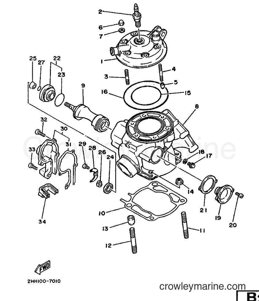 1987 Dirt Bike YZ250 - YZ250 (2HH) [999] - CYLINDER