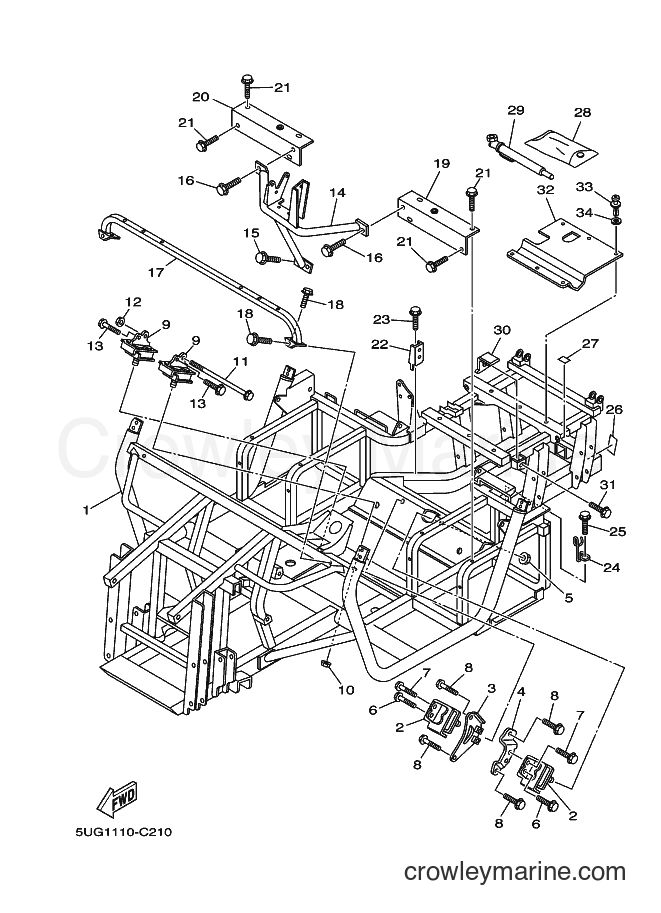 Yamaha Motors YXR660F (5UG1) [010] - FRAME