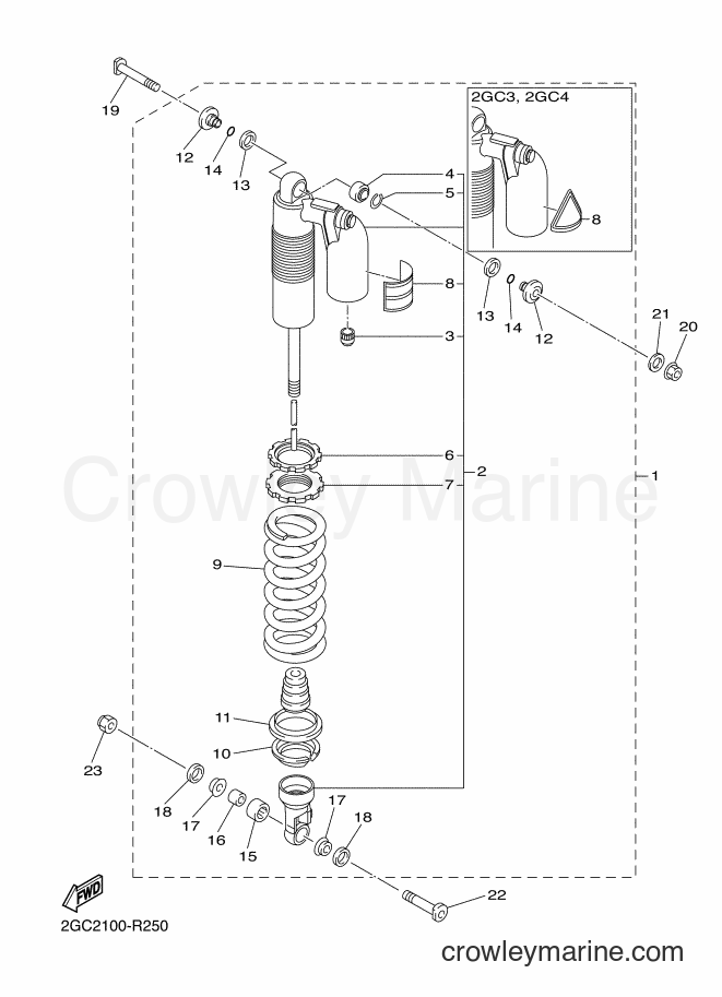 Yamaha Motors WR450F (2GC3) [010] - REAR SUSPENSION
