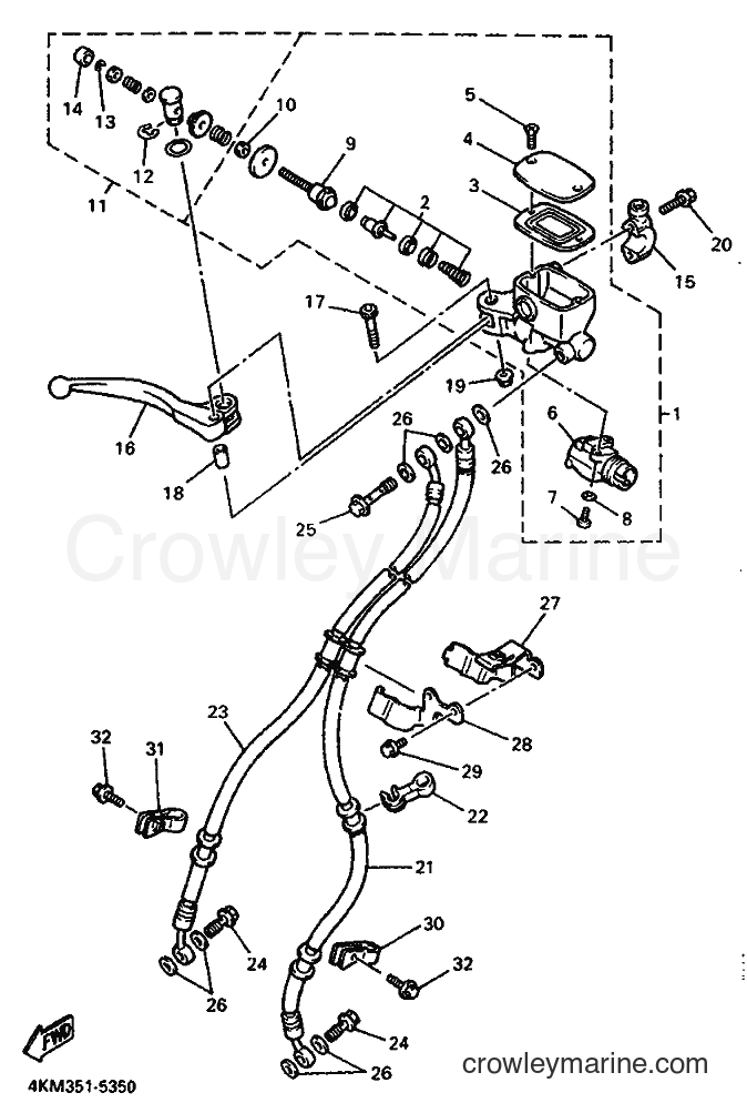 Yamaha Motors XJ900S (4KM2) [999] - FRONT MASTER CYLINDER