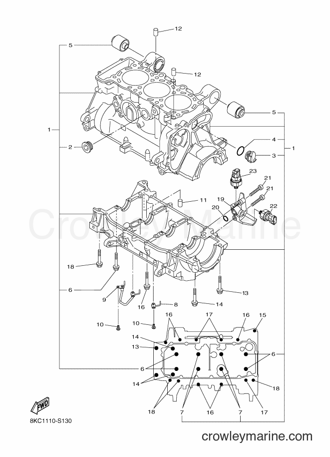 Yamaha Motors SRS10ML53 (8MS2) [010] - CRANKCASE