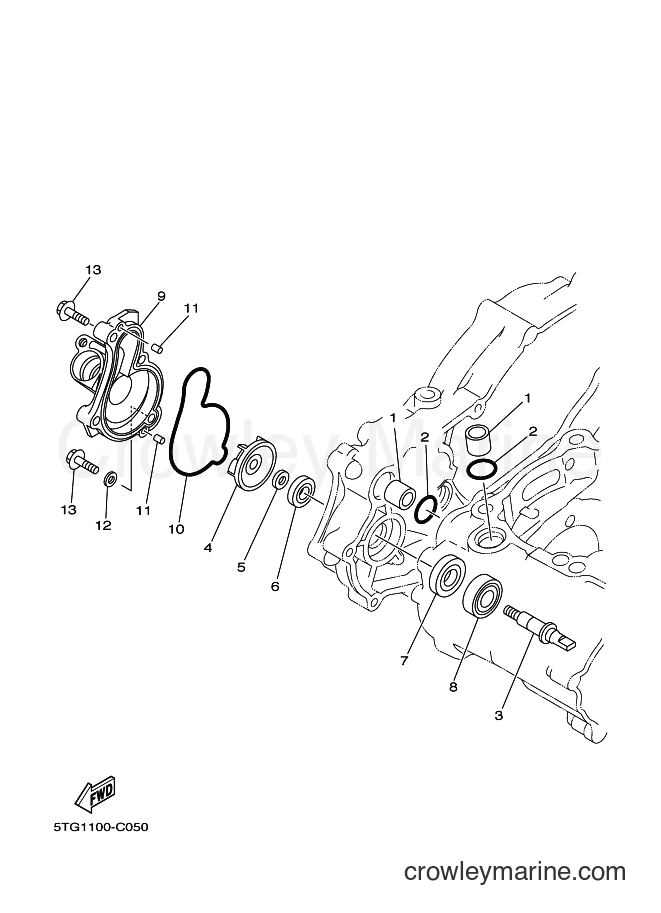 2007 ATV YFZ450 - YFZ450 (5D35) [010] - WATER PUMP