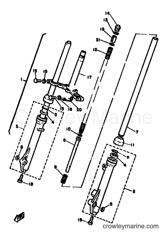1980 Dirt Bike YZ50G - YZ50G (3R0) [999] - FRONT FORK