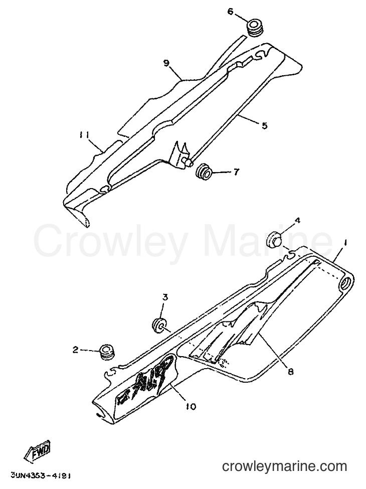 1994 Scooter DT50LC - DT50LC (3UN4) [999] - SIDE COVER