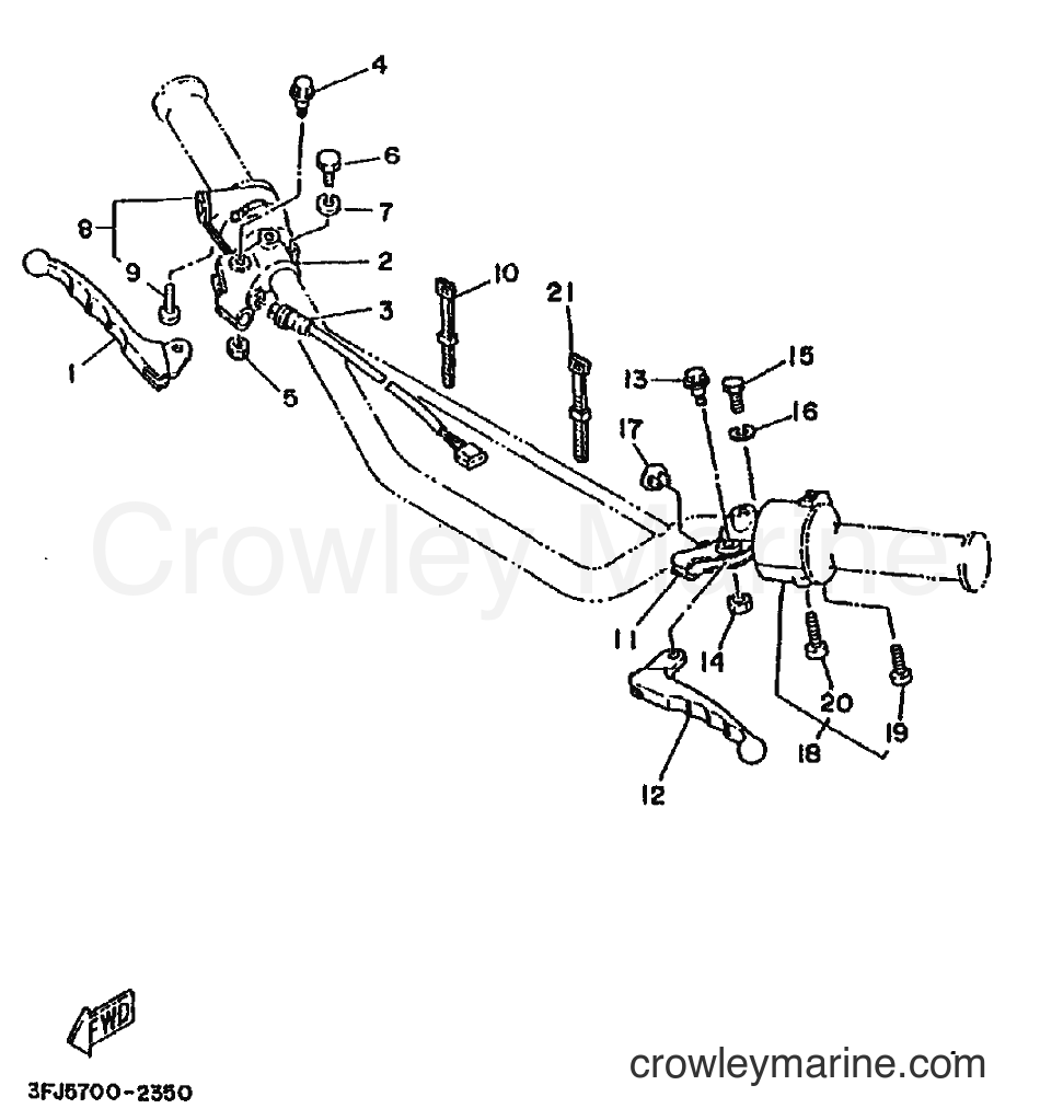 1992 Dirt Bike DT175 - DT175 (3FJ5) [010] - HANDLE SWITCH & LEVER