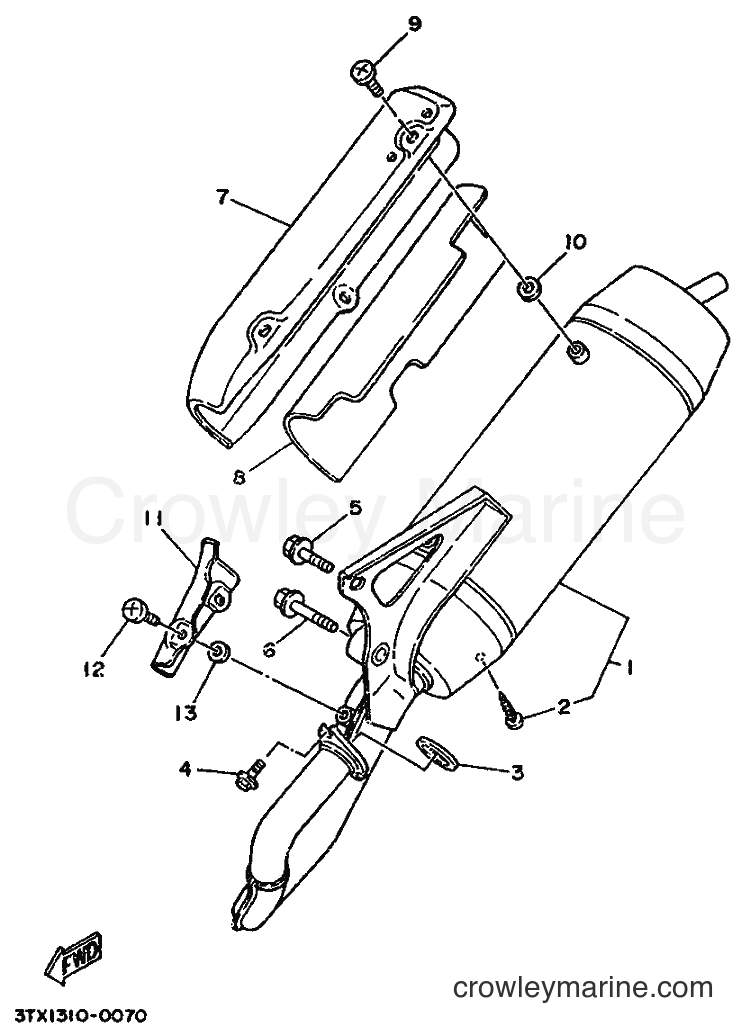 1990 Scooter CW50T - CW50T (3TX1) [999] - EXHAUST