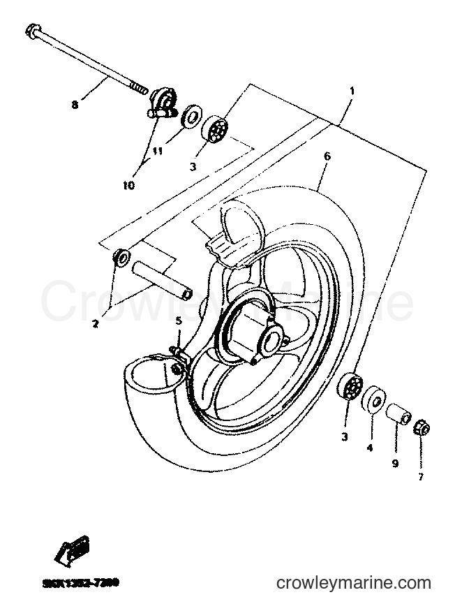 Yamaha Motors YN50 (5MR9) [010] - FRONT WHEEL