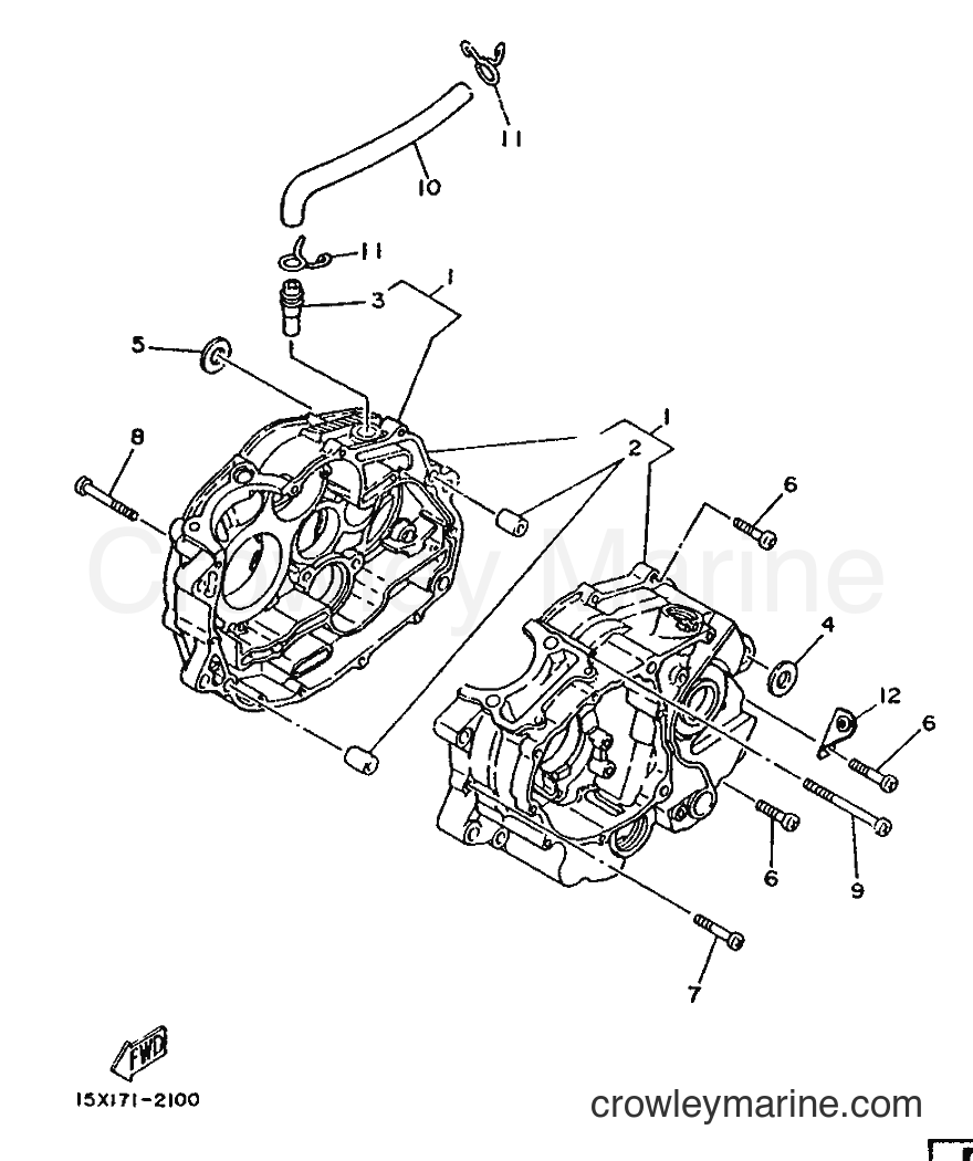 1988 Dirt Bike XT125 - XT125 (2YE1) [99A] - CRANKCASE