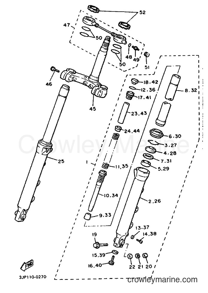 Yamaha Motors VMX12 (3LR5) [999] - FRONT FORK