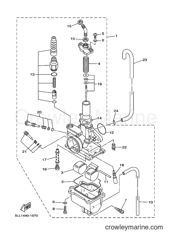 Yamaha Motors T105E (5SD2) [010] - CARBURETOR