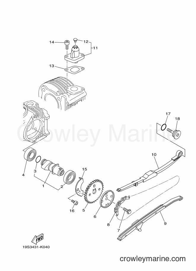 2012 Scooter AF115S - AF115S (20B8) [010] - CAMSHAFT & CHAIN