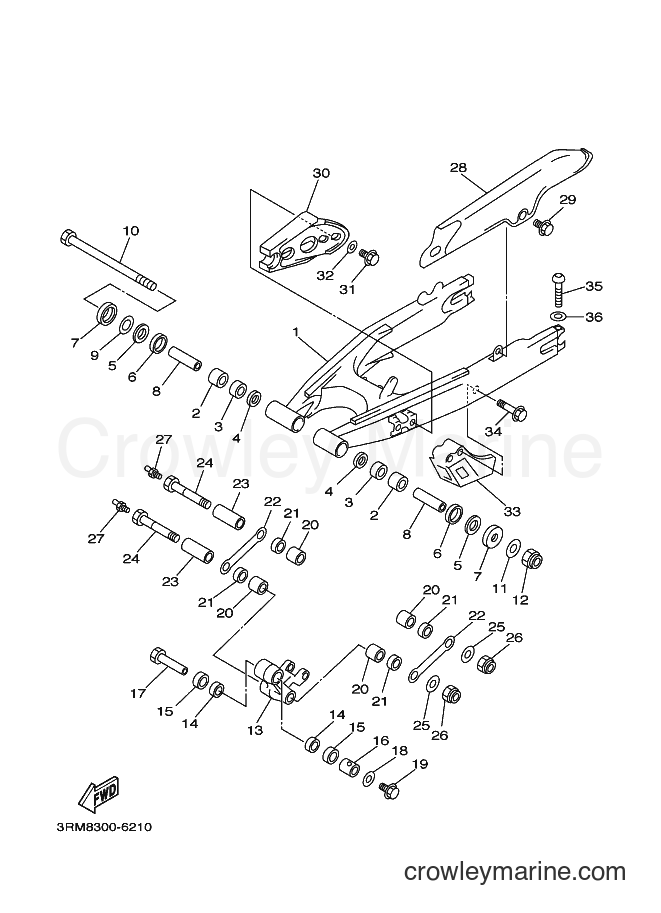 Yamaha Motors DT125RE (4DK7) [010] - REAR ARM