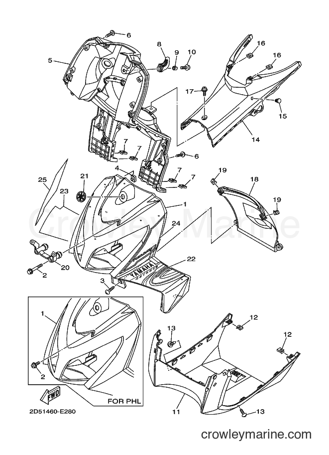 Yamaha Motors AT115C (2D51) [010] - LEG SHIELD