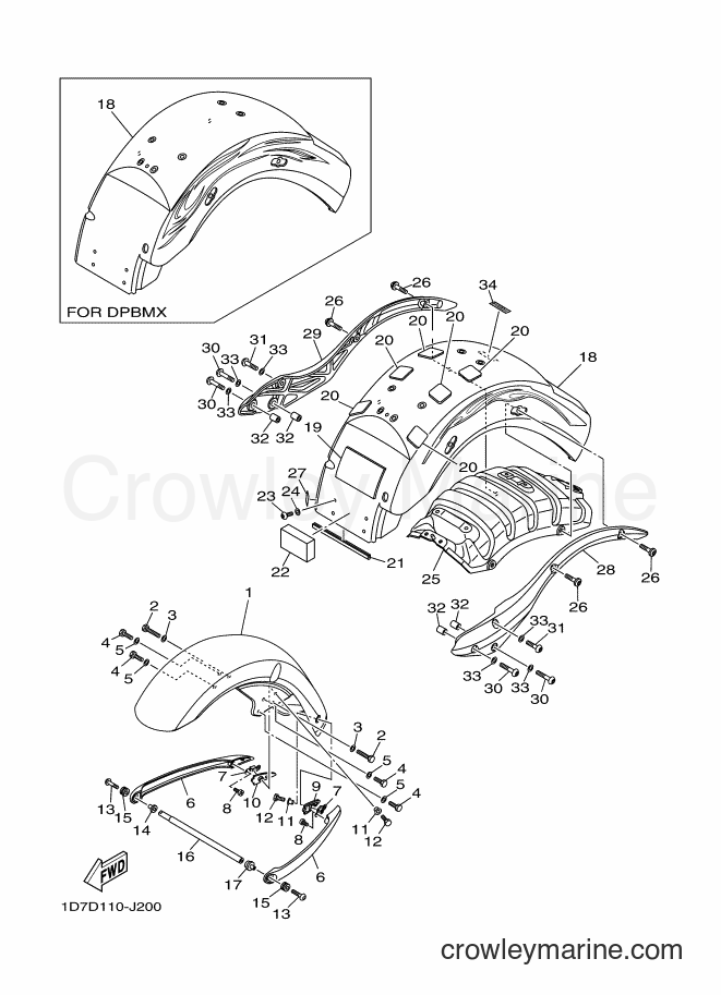 Yamaha Motors XV1900A (1D7F) [010] - FENDER