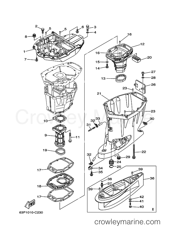 Yamaha Motors F150TXRD (64P2) [030] - UPPER CASING