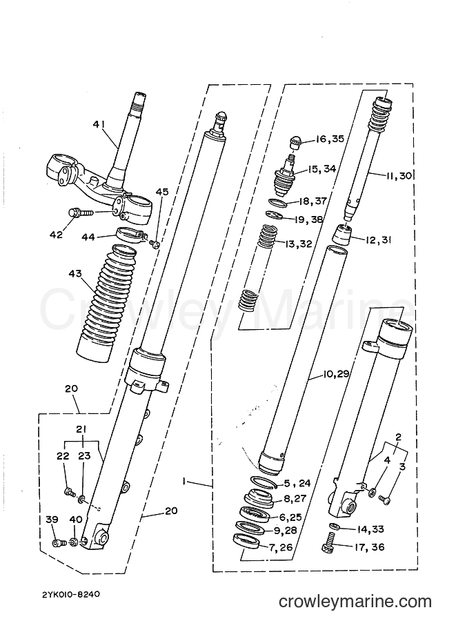 1988 Dirt Bike TDR240 - TDR240 (3CL1) [999] - FRONT FORK