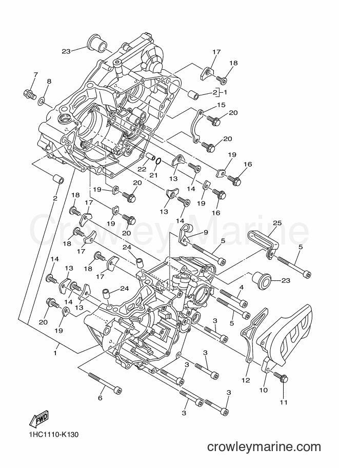 2013 Dirt Bike WR250F - WR250F (1HCA) [010] - CRANKCASE