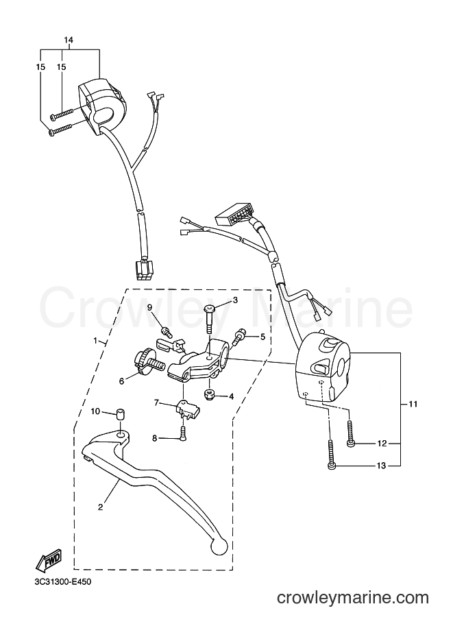 2007 Street Bike FZ1-S - FZ1-S (3C3A) [010] - HANDLE SWITCH & LEVER