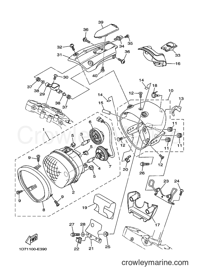 Yamaha Motors XV1900 (4D41) [010] - HEADLIGHT