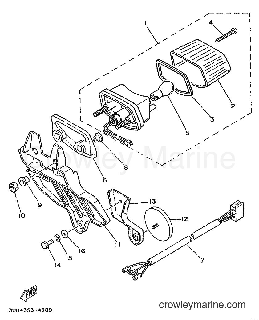 1996 Scooter DT50LC - DT50LC (3UN5) [010] - TAILLIGHT