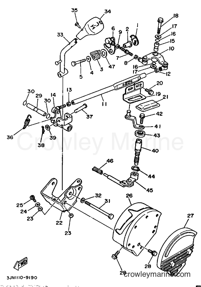 1989 ATV YFU1 - YFU1 (3JN2) [010] - SHIFT LEVER