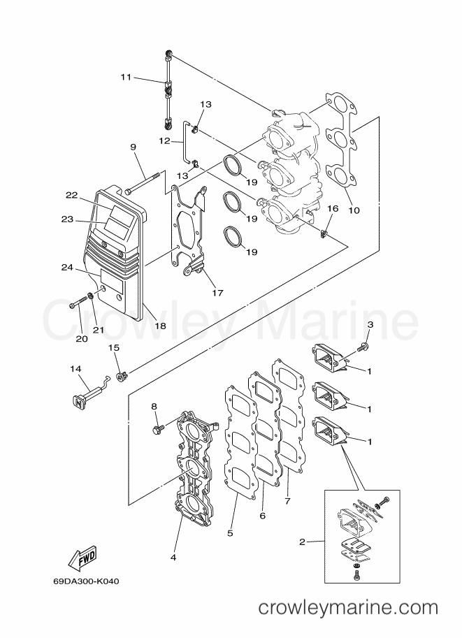 Yamaha Motors E60HMHDL (69DC) [040] - INTAKE