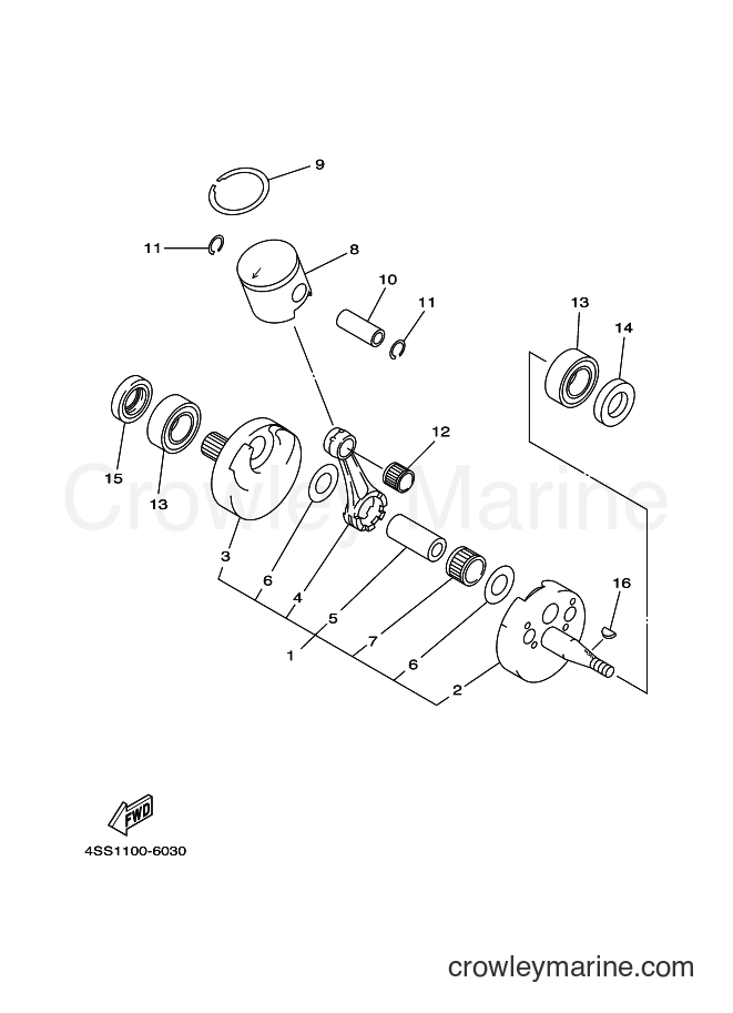 2000 Dirt Bike YZ125 - YZ125 (5HD2) [010] - CRANKSHAFT & PISTON