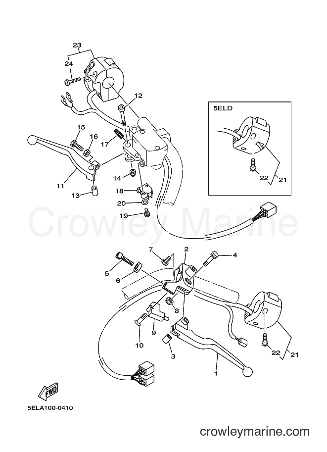 Yamaha Motors XVS1100 (5ELC) [010] - HANDLE SWITCH & LEVER