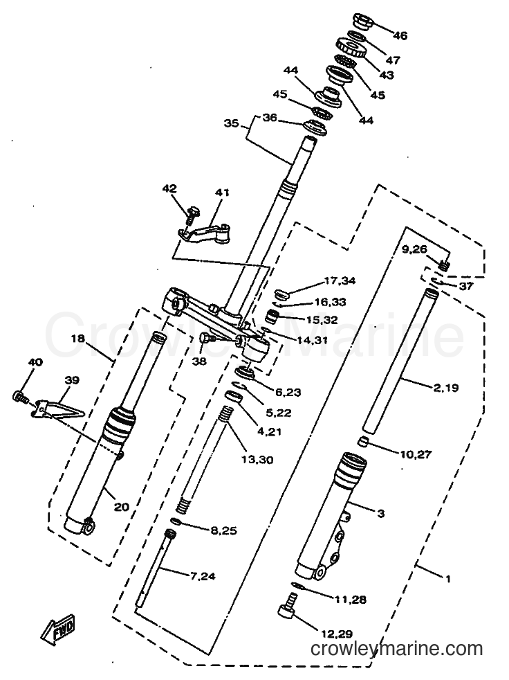 Yamaha Motors YN50 (5BV1) [010] - FRONT FORK