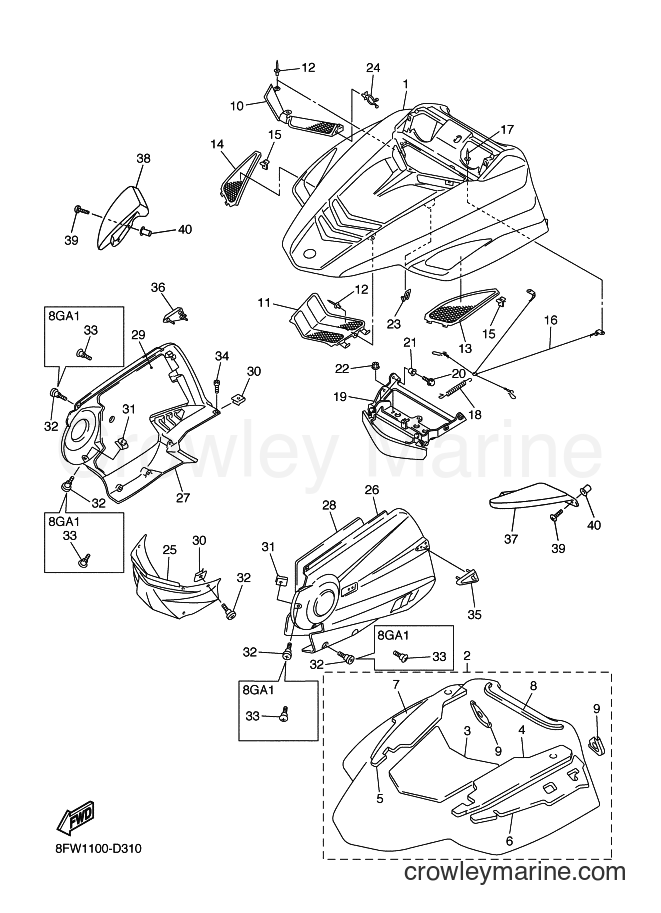 2005 Snowmobile RX10M - RX10M (8FW2) [010] - SHROUD