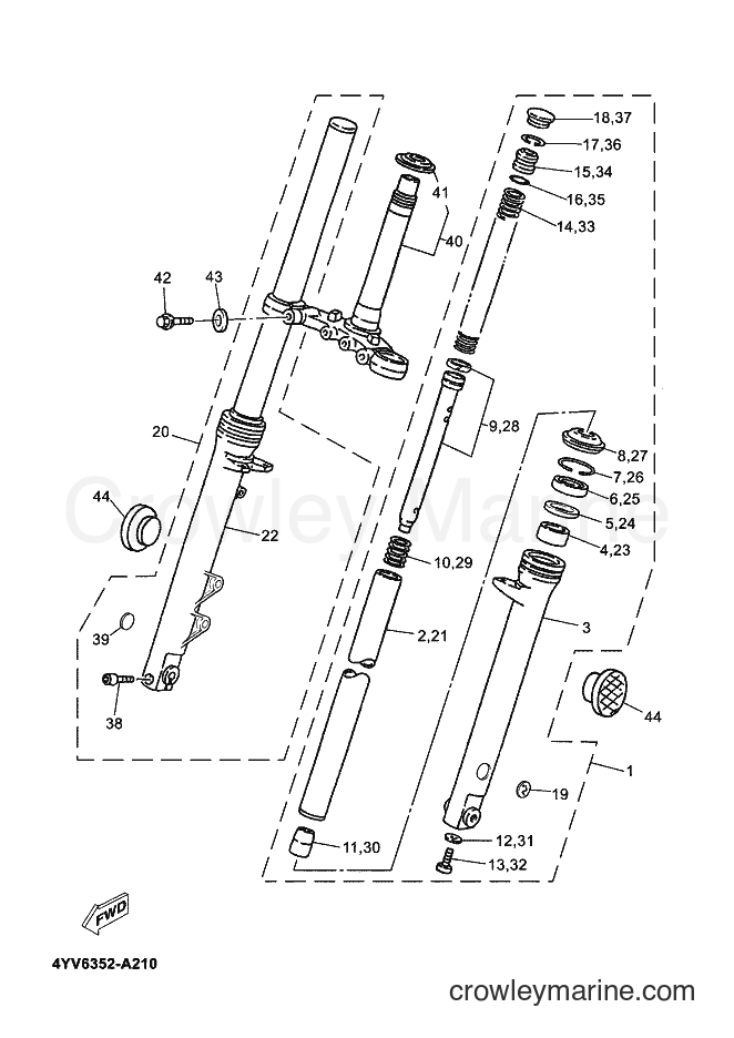 Yamaha Motors TZR50 (4YV6) [010] - FRONT FORK