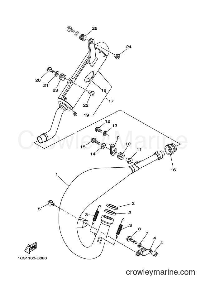 2005 Dirt Bike YZ125 - YZ125 (1C32) [010] - EXHAUST
