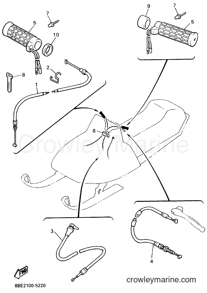 Yamaha Motors CS340E (8BE2) [020] - CONTROL CABLE