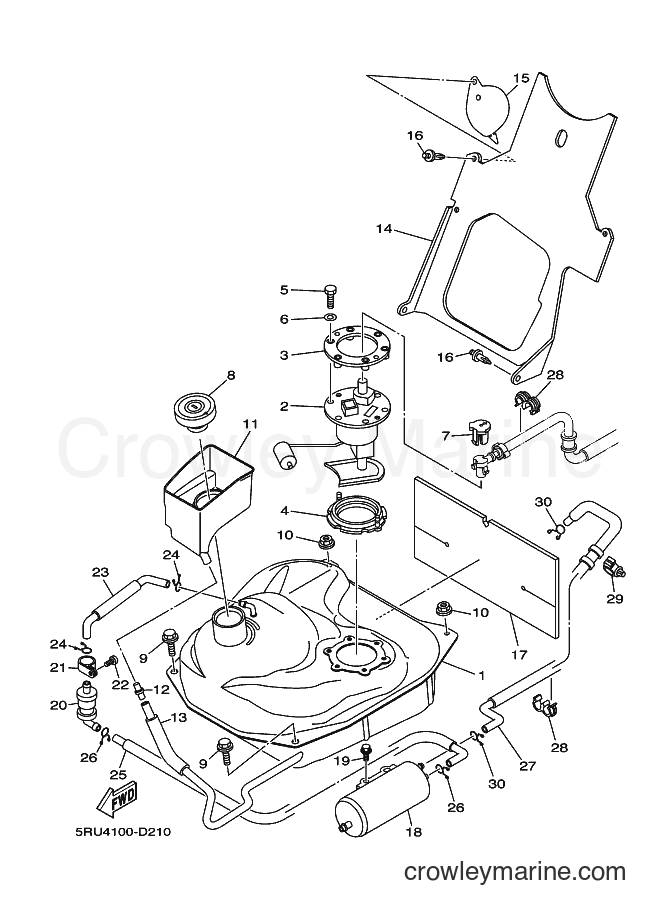 2007 Maxi-Scooter YP400 - YP400 (5RUP) [010] - FUEL TANK